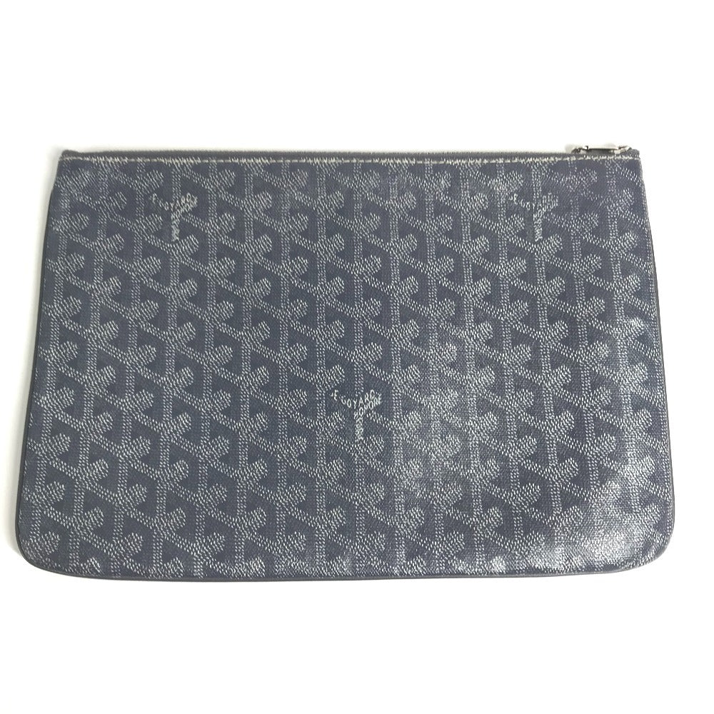 GOYARD Sena MM Sena MM Pouch Cluch Bag Bag Clutch bag PVC/Leather gray Used