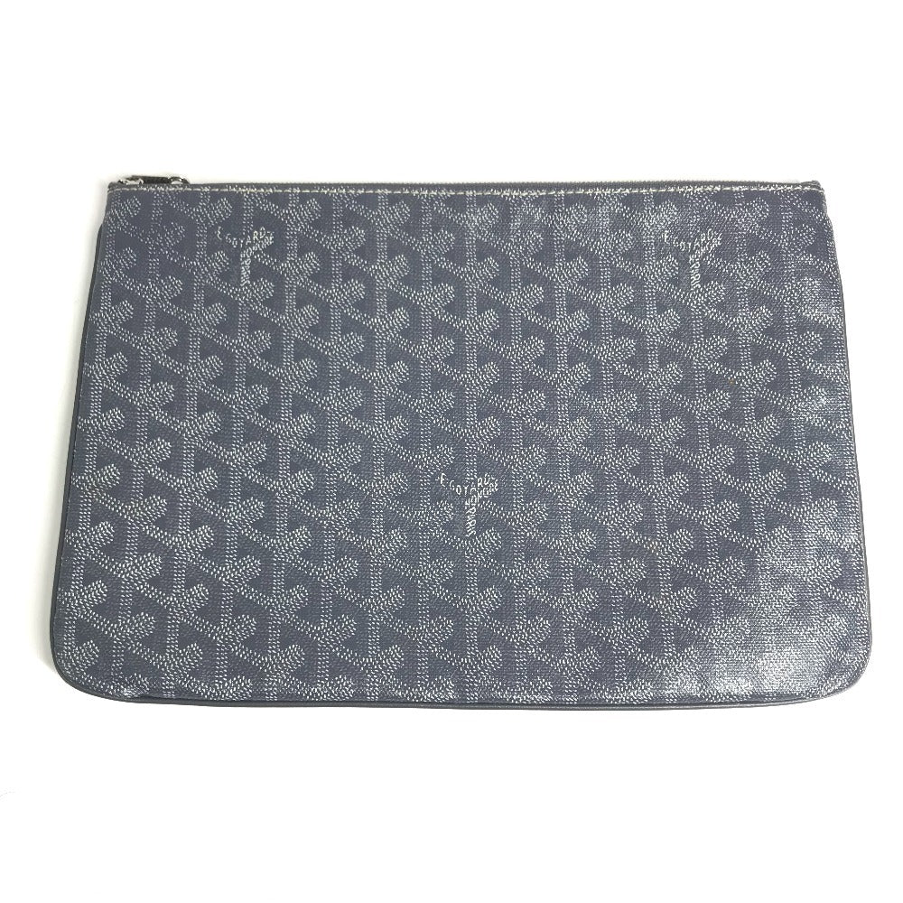 GOYARD Sena MM Sena MM Pouch Cluch Bag Bag Clutch bag PVC/Leather gray Used