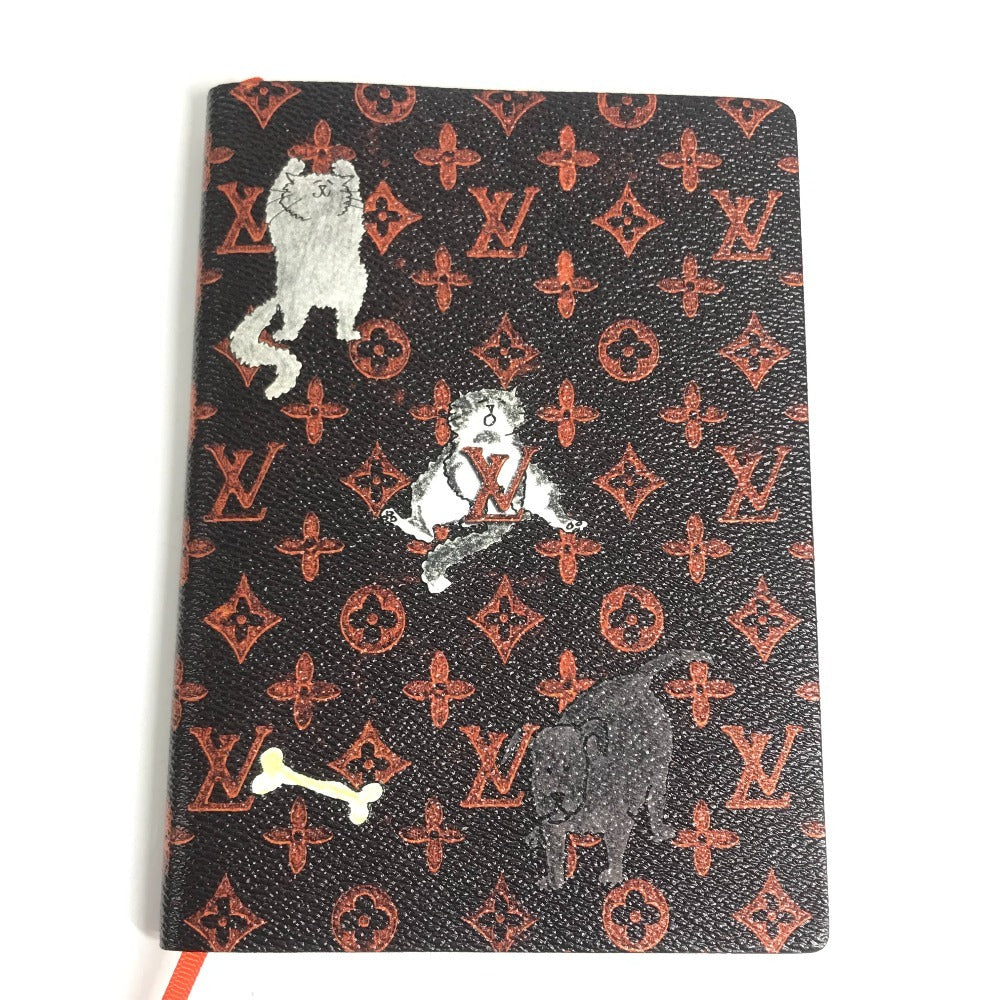 LOUIS VUITTON GI0358 Monogram Catgram Cay Clemence Cat Memo pad Stationery notebook MonogramCanvas Brown Used