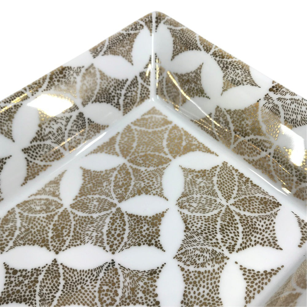 LOUIS VUITTON 不明 Logo Ashtray Interior Jewelry Tray Accessory Tray ashtray Pottery clear/Gold Used