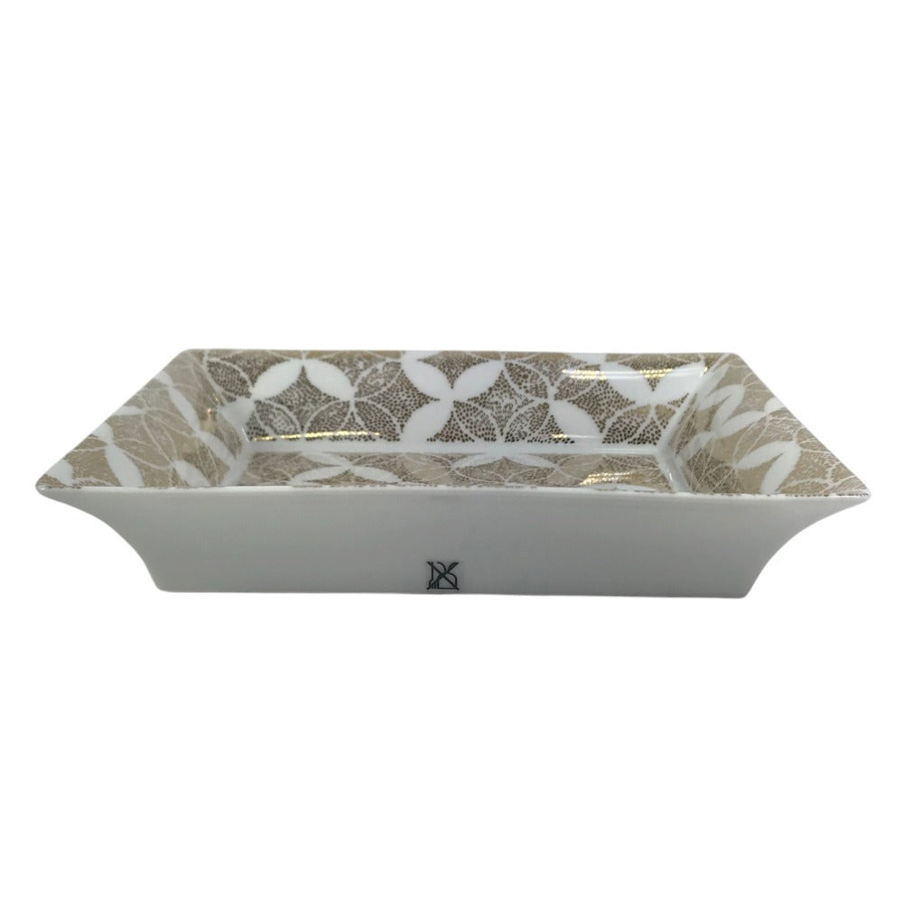 LOUIS VUITTON 不明 Logo Ashtray Interior Jewelry Tray Accessory Tray ashtray Pottery clear/Gold Used
