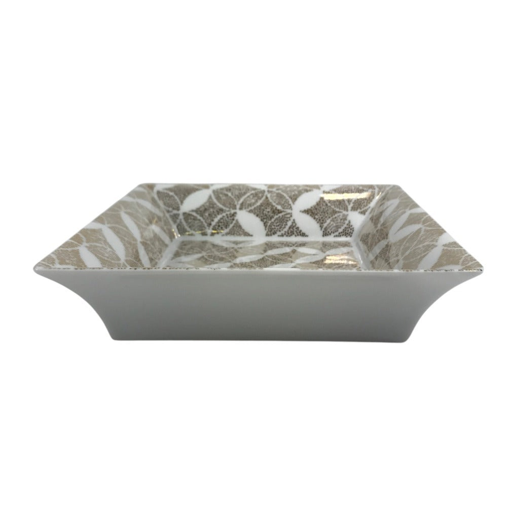 LOUIS VUITTON 不明 Logo Ashtray Interior Jewelry Tray Accessory Tray ashtray Pottery clear/Gold Used
