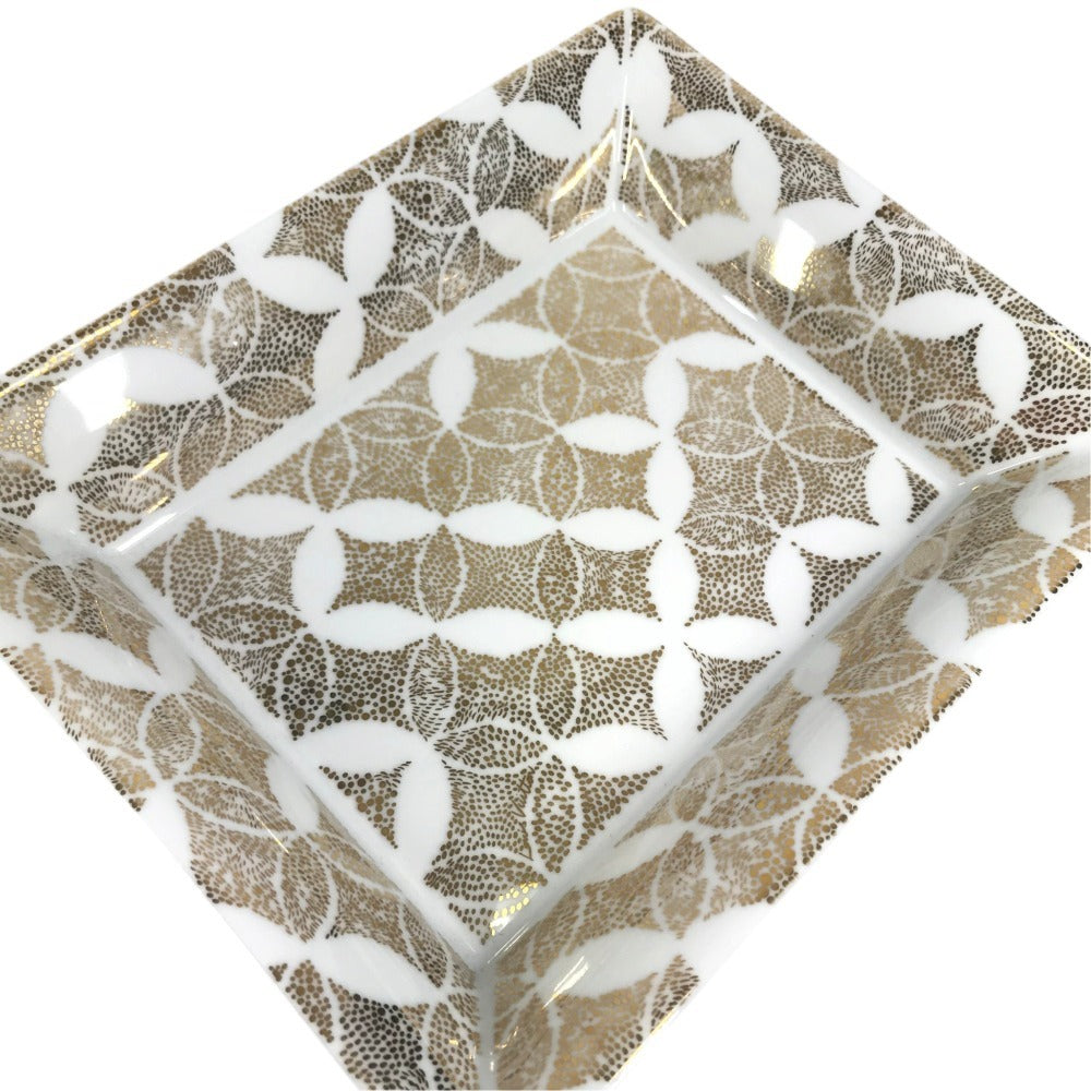 LOUIS VUITTON 不明 Logo Ashtray Interior Jewelry Tray Accessory Tray ashtray Pottery clear/Gold Used
