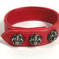 CHROME HEARTS 3BTN 2NP BS Flare 3 Button 2 Snap Accessories bangle Bracelet Leather Red Used