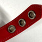 CHROME HEARTS 3BTN 2NP BS Flare 3 Button 2 Snap Accessories bangle Bracelet Leather Red Used