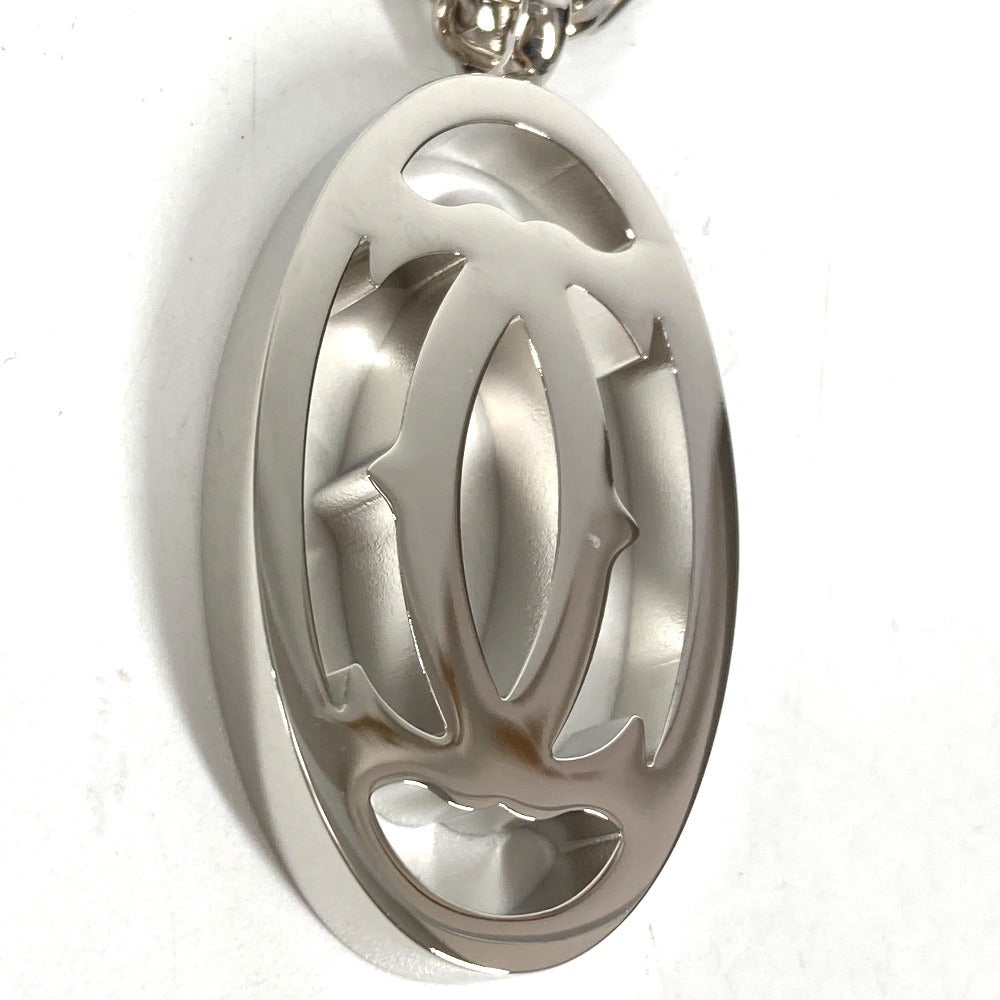 CARTIER T1220148 Charm Key Holder Bag Charm 2C Decor Charm Logo Necklace Choker Chain Necklace Accessory Pendant top Metal Silver Used