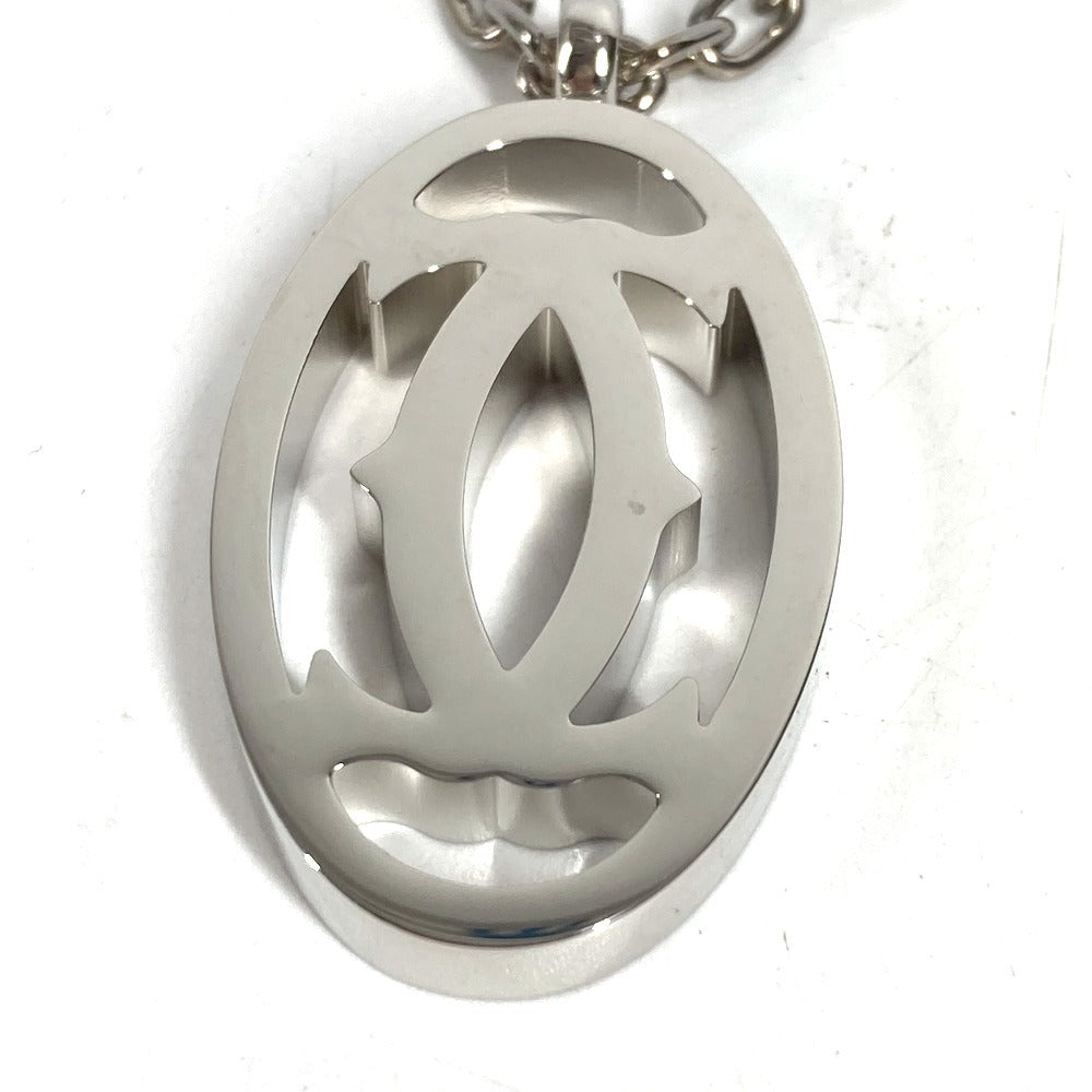 CARTIER T1220148 Charm Key Holder Bag Charm 2C Decor Charm Logo Necklace Choker Chain Necklace Accessory Pendant top Metal Silver Used
