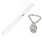 CARTIER T1220148 Charm Key Holder Bag Charm 2C Decor Charm Logo Necklace Choker Chain Necklace Accessory Pendant top Metal Silver Used