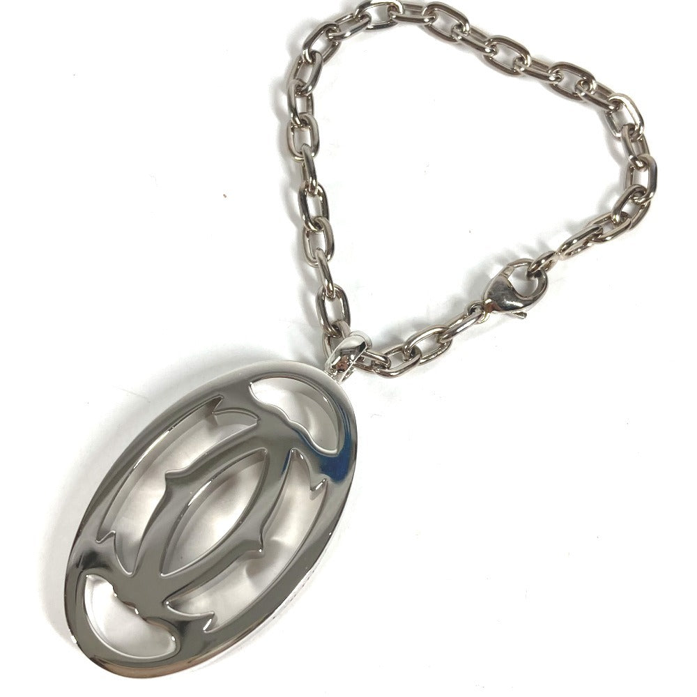 CARTIER T1220148 Charm Key Holder Bag Charm 2C Decor Charm Logo Necklace Choker Chain Necklace Accessory Pendant top Metal Silver Used