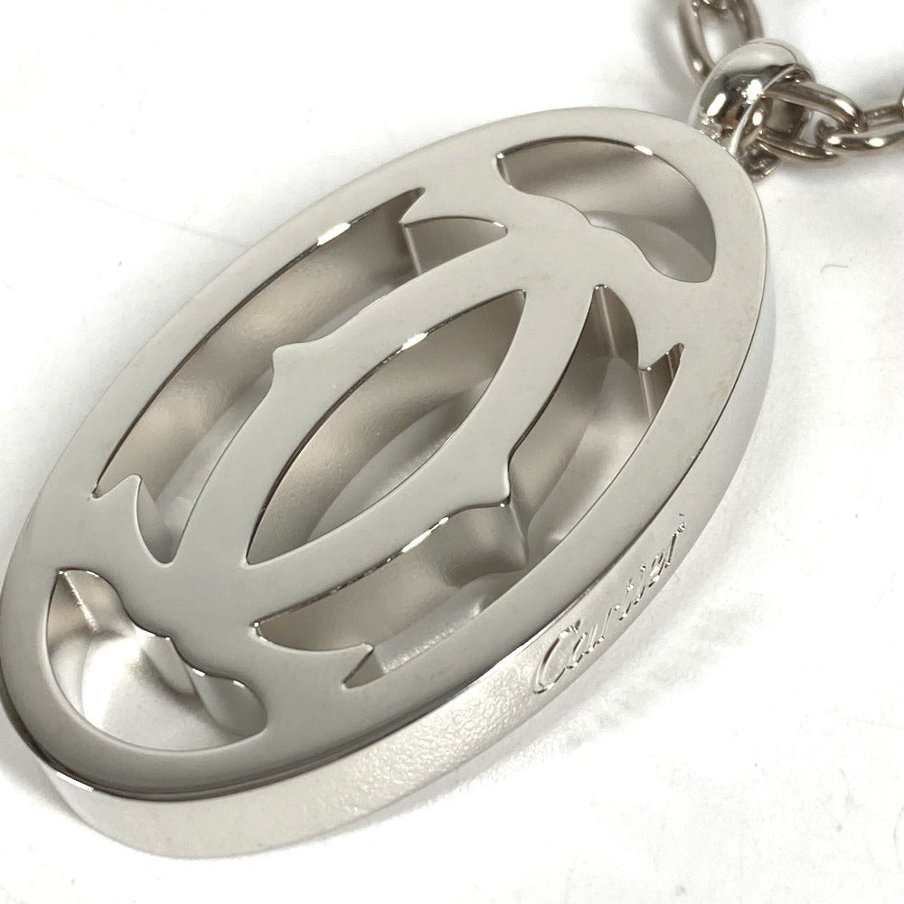 CARTIER T1220148 Charm Key Holder Bag Charm 2C Decor Charm Logo Necklace Choker Chain Necklace Accessory Pendant top Metal Silver Used