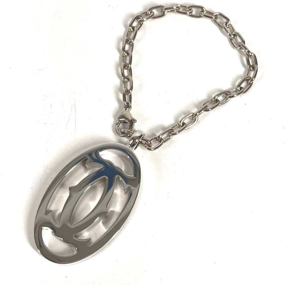 CARTIER T1220148 Charm Key Holder Bag Charm 2C Decor Charm Logo Necklace Choker Chain Necklace Accessory Pendant top Metal Silver Used