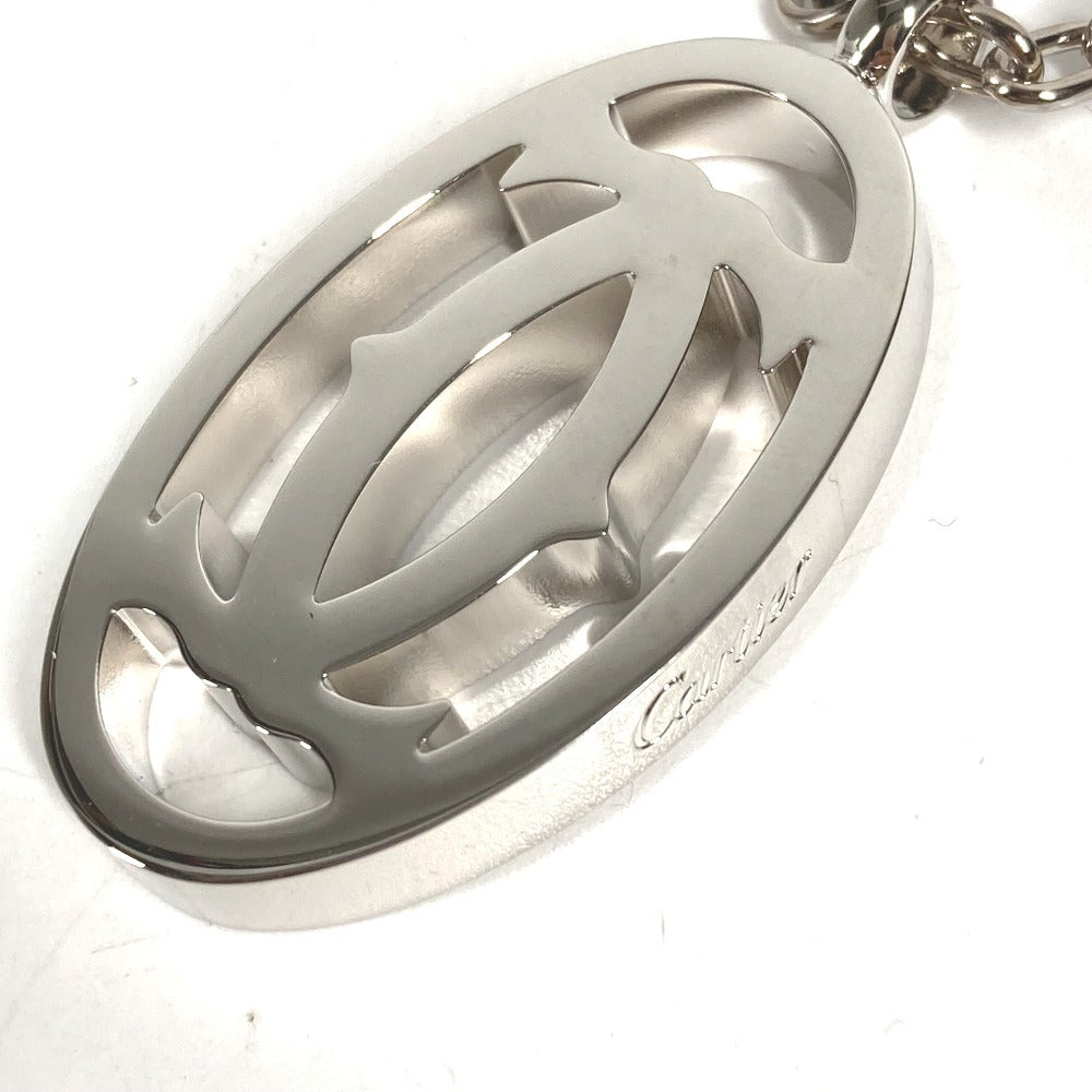 CARTIER T1220148 Charm Key Holder Bag Charm 2C Decor Charm Logo Necklace Choker Chain Necklace Accessory Pendant top Metal Silver Used