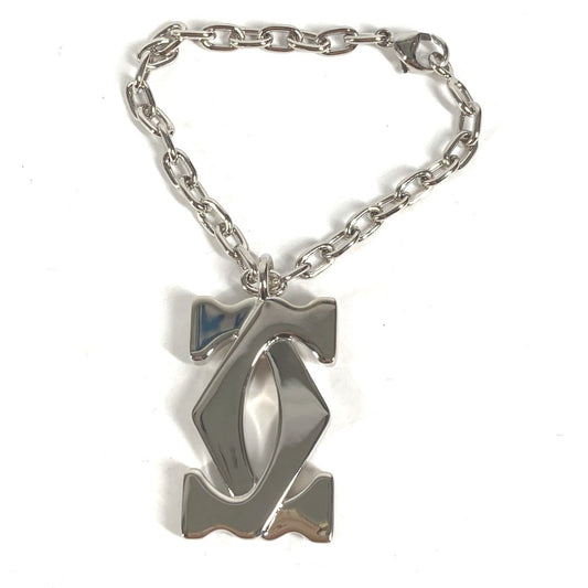 CARTIER Charm Key Holder Bag Charm charm logo Necklace Choker Chain Necklace Accessory Pendant top Metal Silver Used