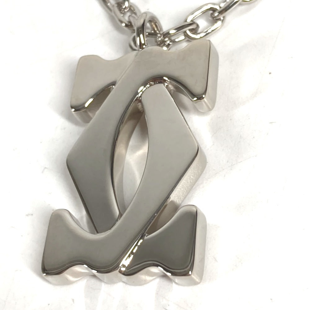 CARTIER Charm Key Holder Bag Charm charm logo Necklace Choker Chain Necklace Accessory Pendant top Metal Silver Used