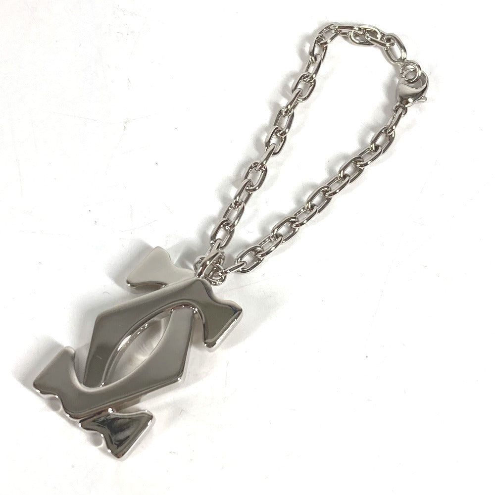CARTIER Charm Key Holder Bag Charm charm logo Necklace Choker Chain Necklace Accessory Pendant top Metal Silver Used