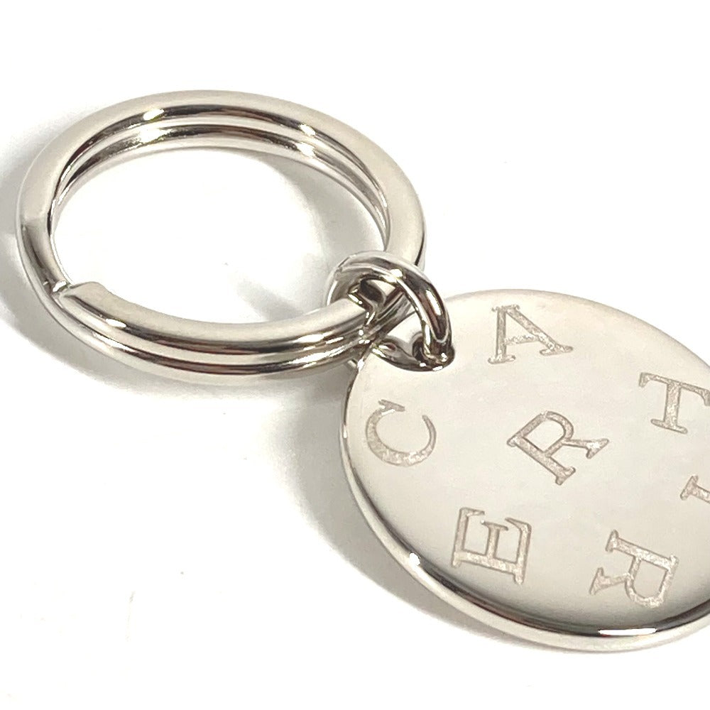 CARTIER Charm Key Holder Bag Charm Charm with full logo Necklace Choker Chain Necklace Accessory Pendant top Metal Silver Used