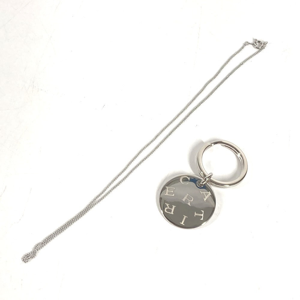 CARTIER Charm Key Holder Bag Charm Charm with full logo Necklace Choker Chain Necklace Accessory Pendant top Metal Silver Used