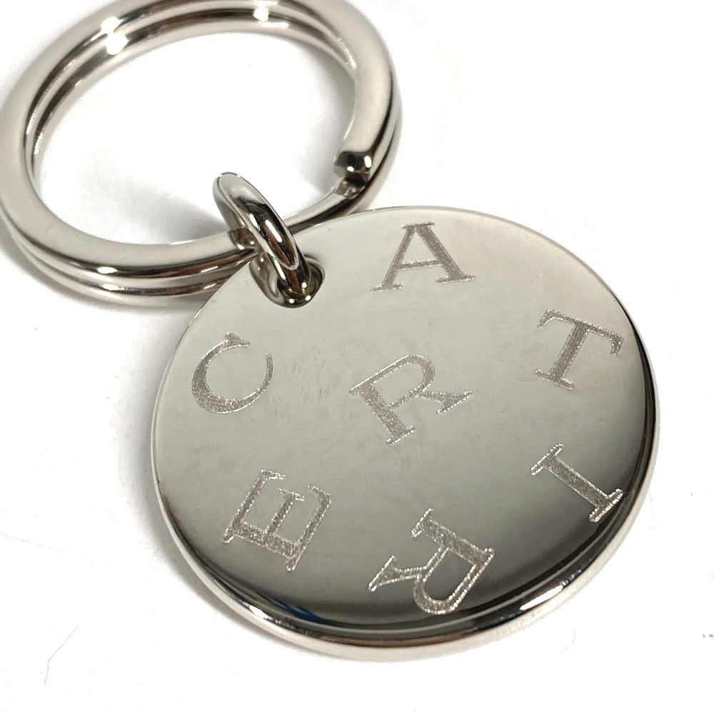 CARTIER Charm Key Holder Bag Charm Charm with full logo Necklace Choker Chain Necklace Accessory Pendant top Metal Silver Used