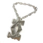 CARTIER Charm Key Holder Bag Charm charm logo Necklace Choker Chain Necklace Accessory Pendant top Metal Silver Used