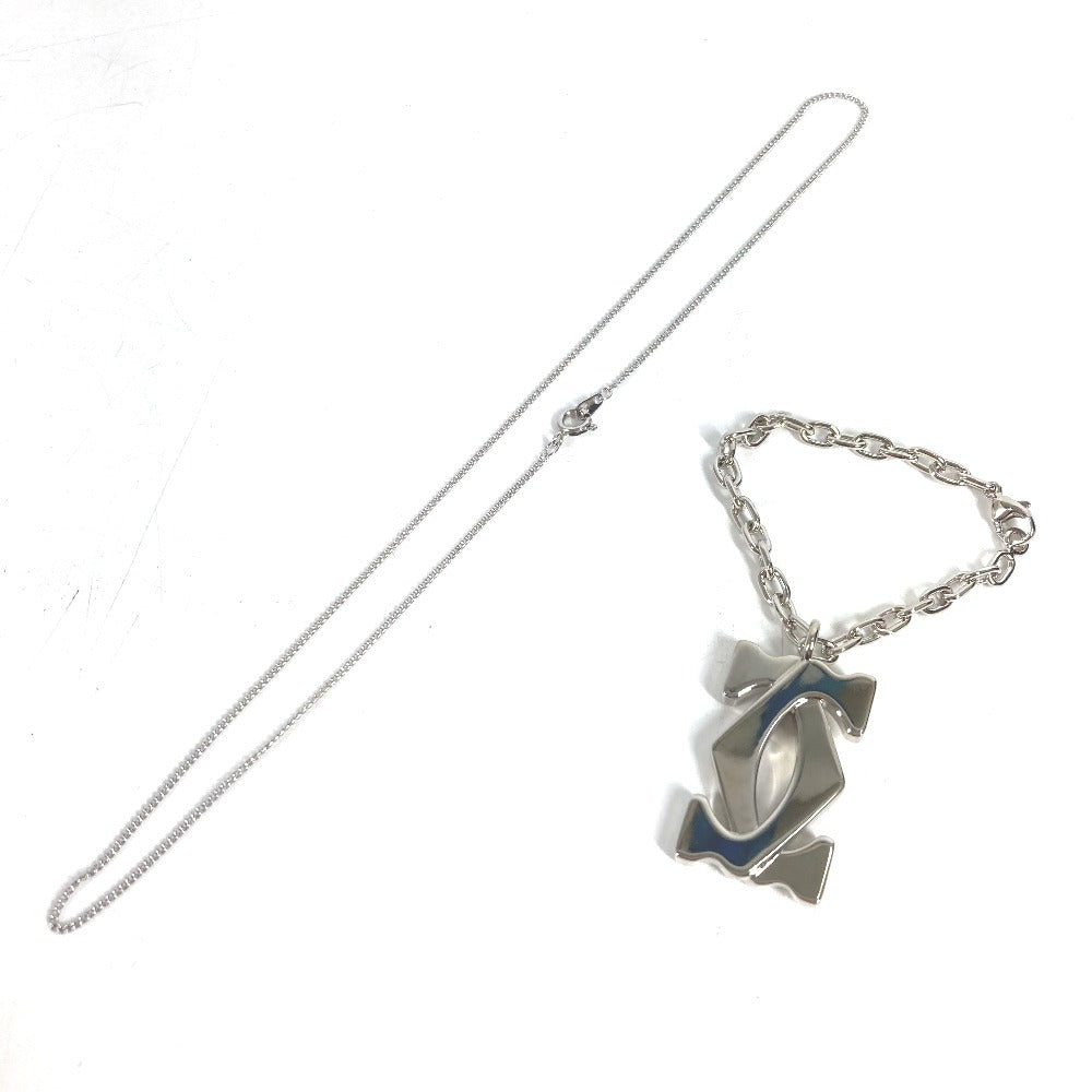 CARTIER Charm Key Holder Bag Charm charm logo Necklace Choker Chain Necklace Accessory Pendant top Metal Silver Used