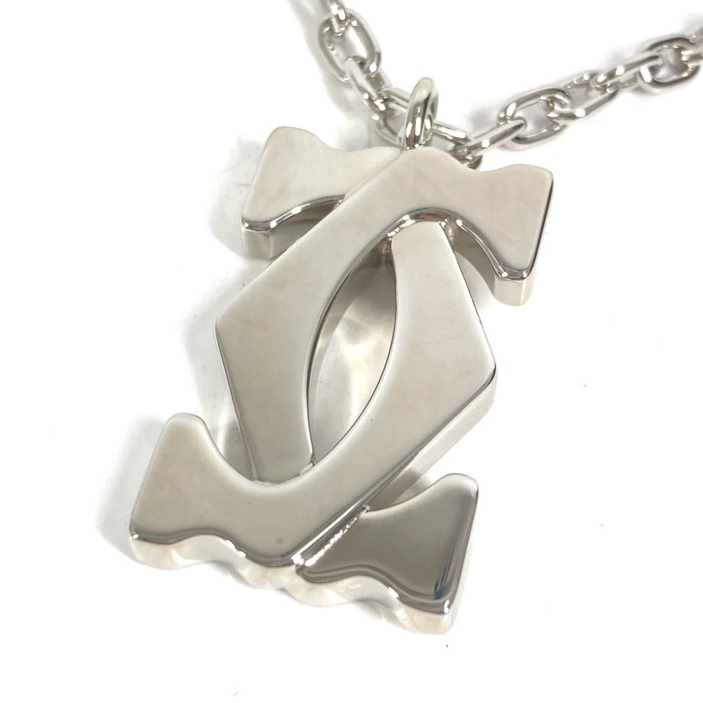 CARTIER Charm Key Holder Bag Charm charm logo Necklace Choker Chain Necklace Accessory Pendant top Metal Silver Used