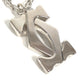 CARTIER Charm Key Holder Bag Charm charm logo Necklace Choker Chain Necklace Accessory Pendant top Metal Silver Used