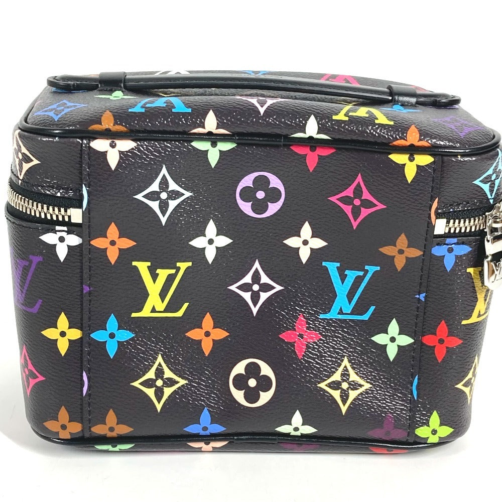 LOUIS VUITTON M13747 LV x TM MonogramMulticolore Takashi Murakami Nice Mini Nice Mini Bag, Vanity bag, Box, Pouch Hand Bag MonogramMulticoloreCanvas Noir Black Used