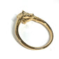HERMES vintage Cheval Horse Accessory bracelet Bangle Metal Gold Used