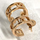 TIFFANY&Co. K18 Gold 18K Atlas Logo Accessory Jewelry Pierce Au750 Pink Gold Used