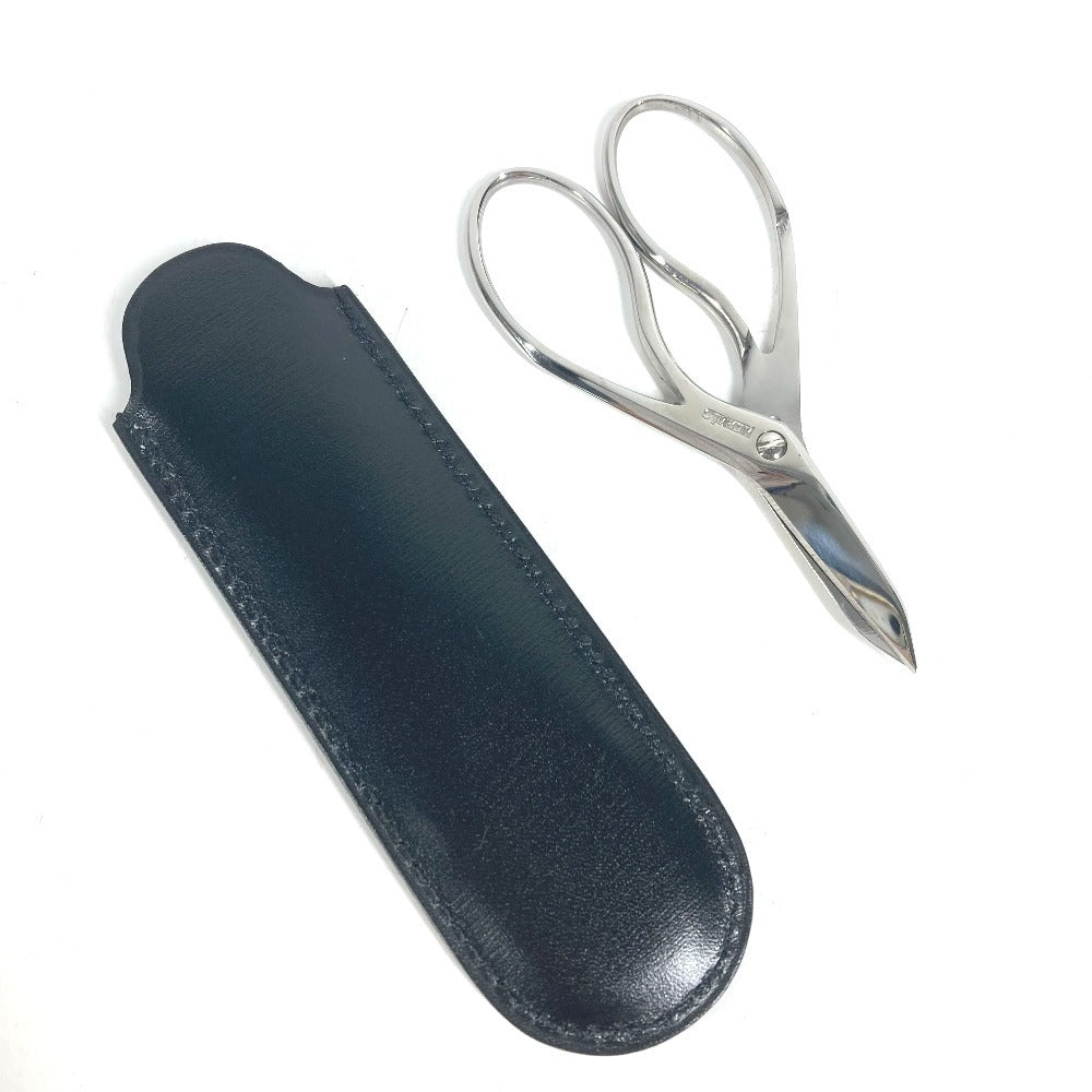 HERMES Mini scissors Scissors with logo and pouch Accessories Interior Miscellaneous goods Metal Black/Silver Used