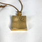 HERMES bijou parfume 24 faubourg logo Leather accessory, leather cord, leather necklace Necklace Metal Gold/Black Used