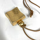 HERMES bijou parfume 24 faubourg logo Leather accessory, leather cord, leather necklace Necklace Metal Gold/Black Used