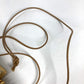 HERMES bijou parfume 24 faubourg logo Leather accessory, leather cord, leather necklace Necklace Metal Gold/Black Used