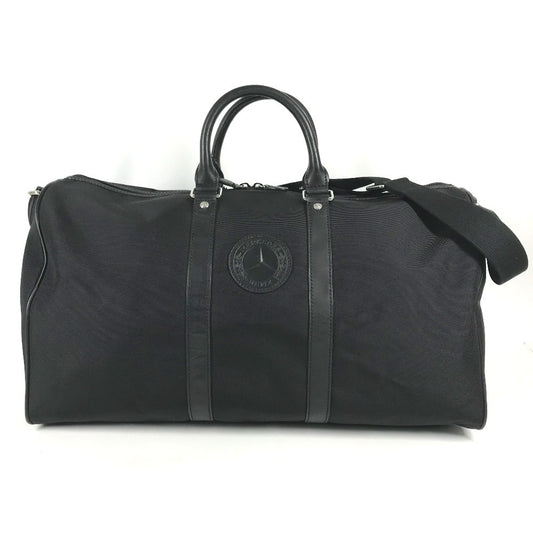 HUNTING WORLD Mercedes-Benz Collaboration Logo 2way bag Bag, Tote Bag, Travel Bag, Shoulder Bag Duffle Bag Leather/Canvas Black Used