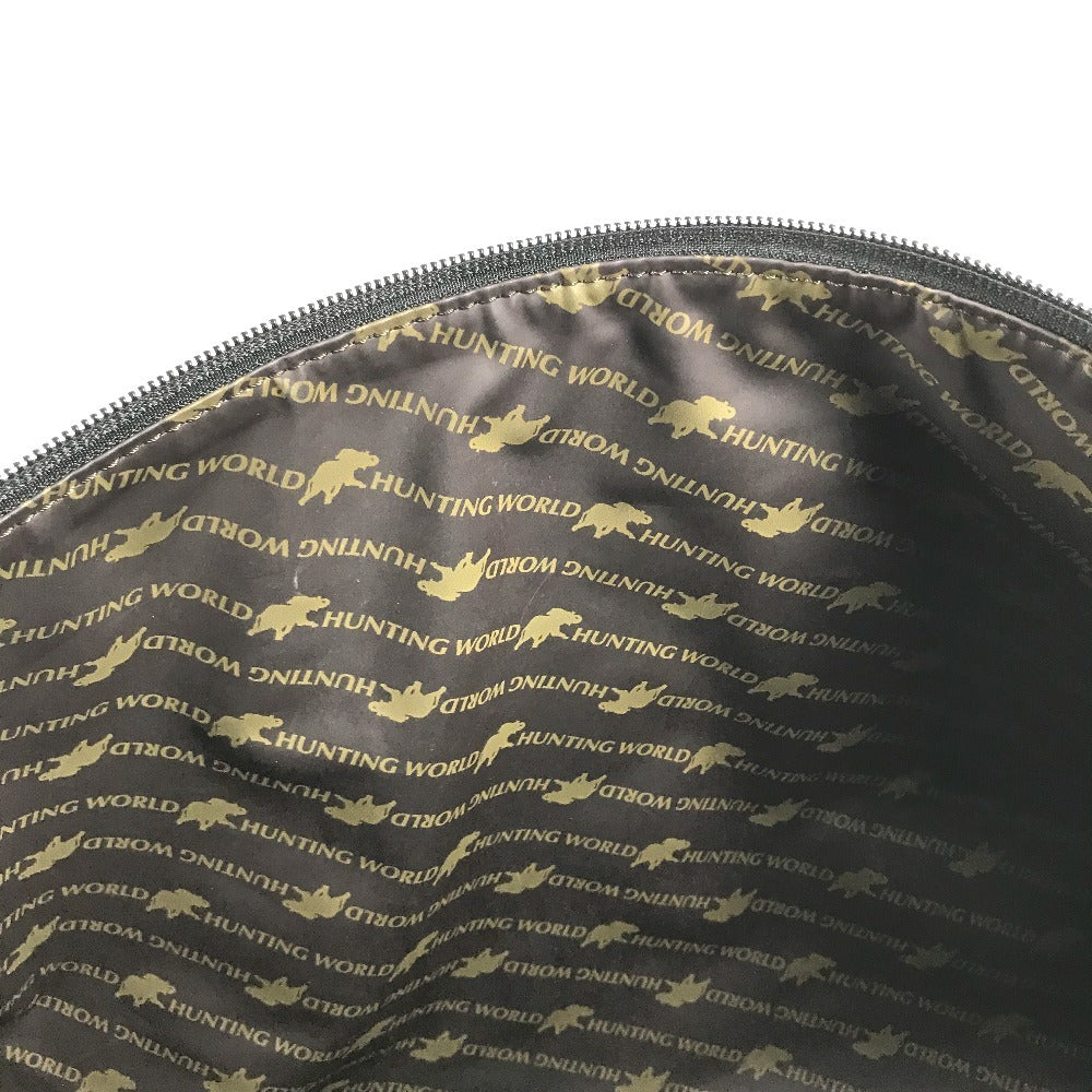 HUNTING WORLD Mercedes-Benz Collaboration Logo 2way bag Bag, Tote Bag, Travel Bag, Shoulder Bag Duffle Bag Leather/Canvas Black Used