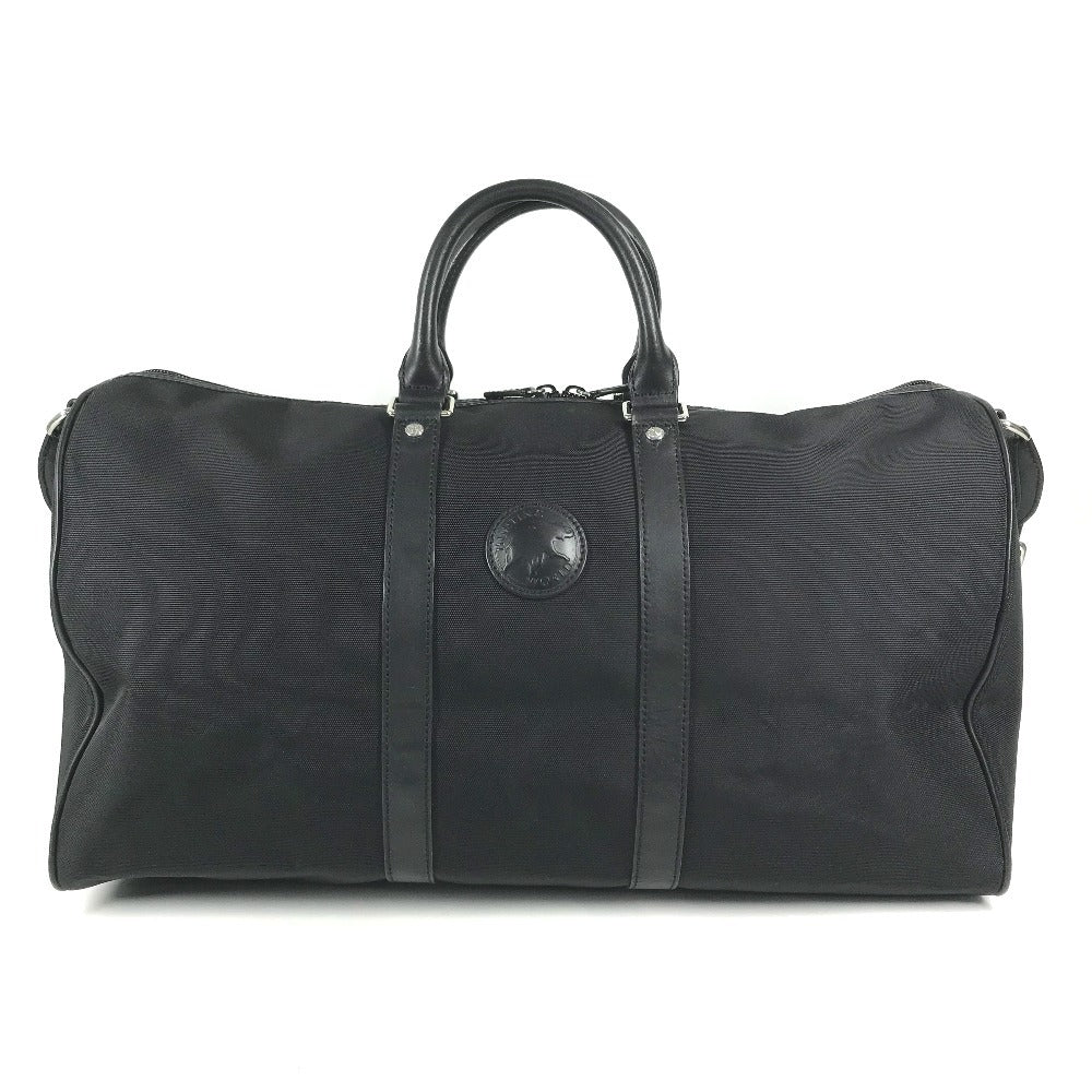 HUNTING WORLD Mercedes-Benz Collaboration Logo 2way bag Bag, Tote Bag, Travel Bag, Shoulder Bag Duffle Bag Leather/Canvas Black Used