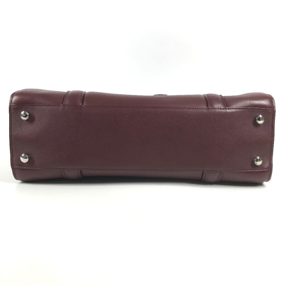 CARTIER logo Vertical Tote Bag Shoulder Bag Shoulder Bag Leather wine-red Used