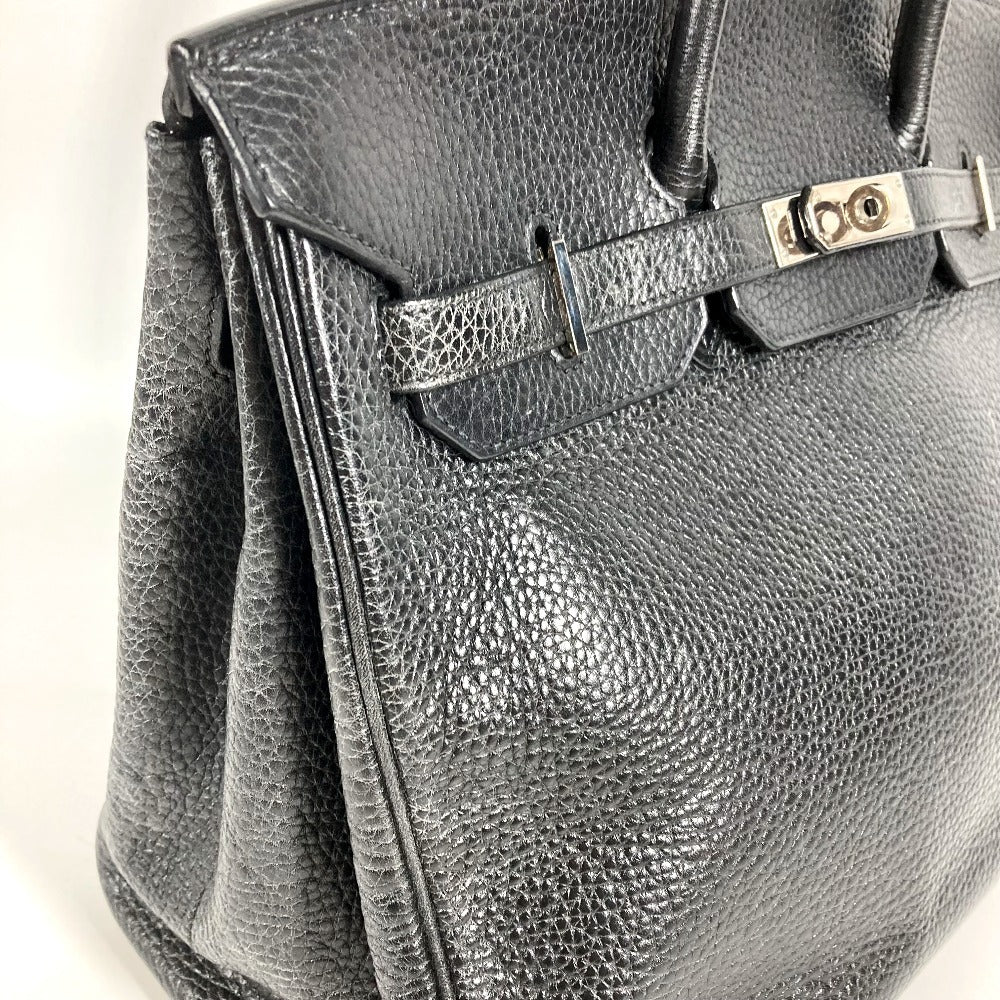 HERMES Birkin35 Birkin 35 Bag Tote Bag Hand Bag Leather Black/SilverHardware Used