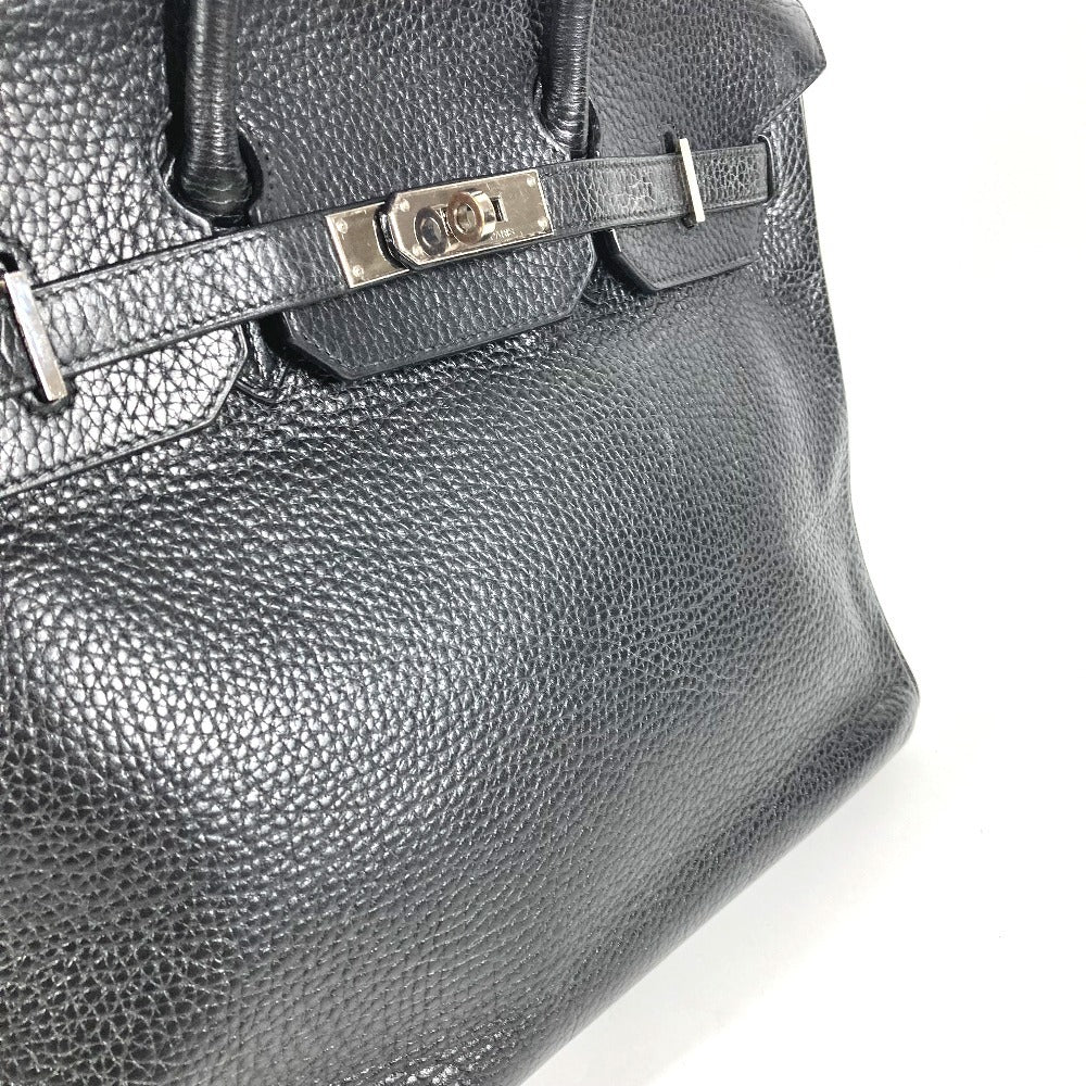 HERMES Birkin35 Birkin 35 Bag Tote Bag Hand Bag Leather Black/SilverHardware Used