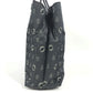 HUNTING WORLD Logo print denim Bag Tote Bag Hand Bag Leather/Canvas Navy Used