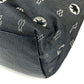 HUNTING WORLD Logo print denim Bag Tote Bag Hand Bag Leather/Canvas Navy Used
