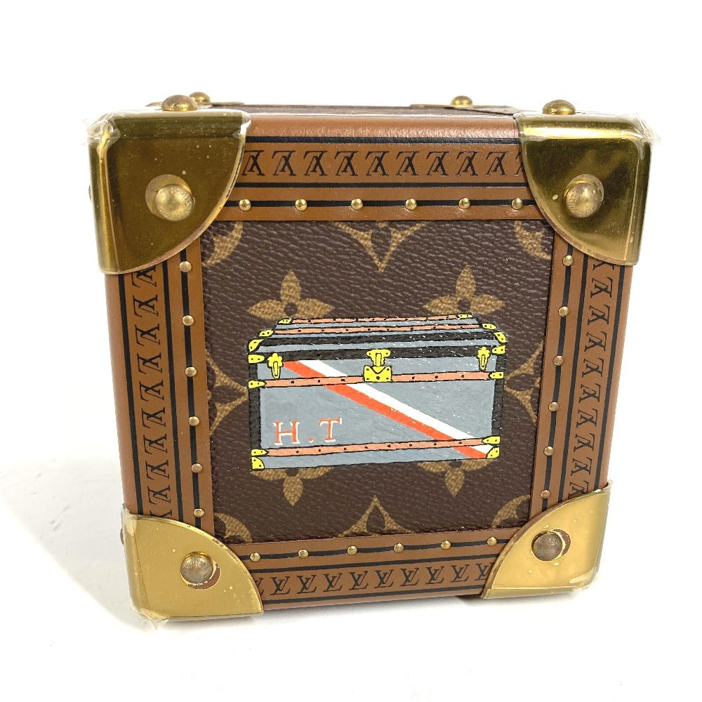 LOUIS VUITTON 不明 Monogram Large Cube Dice Ornament interior object MonogramCanvas Brown Used