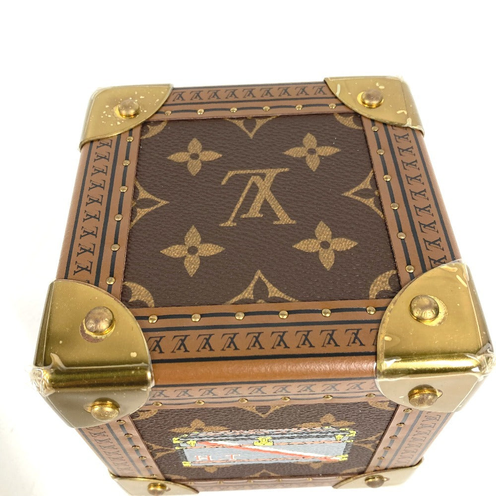 LOUIS VUITTON 不明 Monogram Large Cube Dice Ornament interior object MonogramCanvas Brown Used