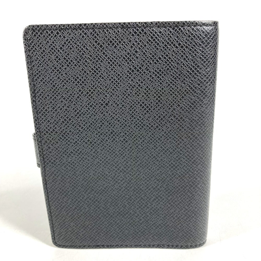 LOUIS VUITTON R20426 Taiga AgendaPM Agenda PM Stationery System Planner Diary Notebook cover Taiga Leather Ardoise Black Used