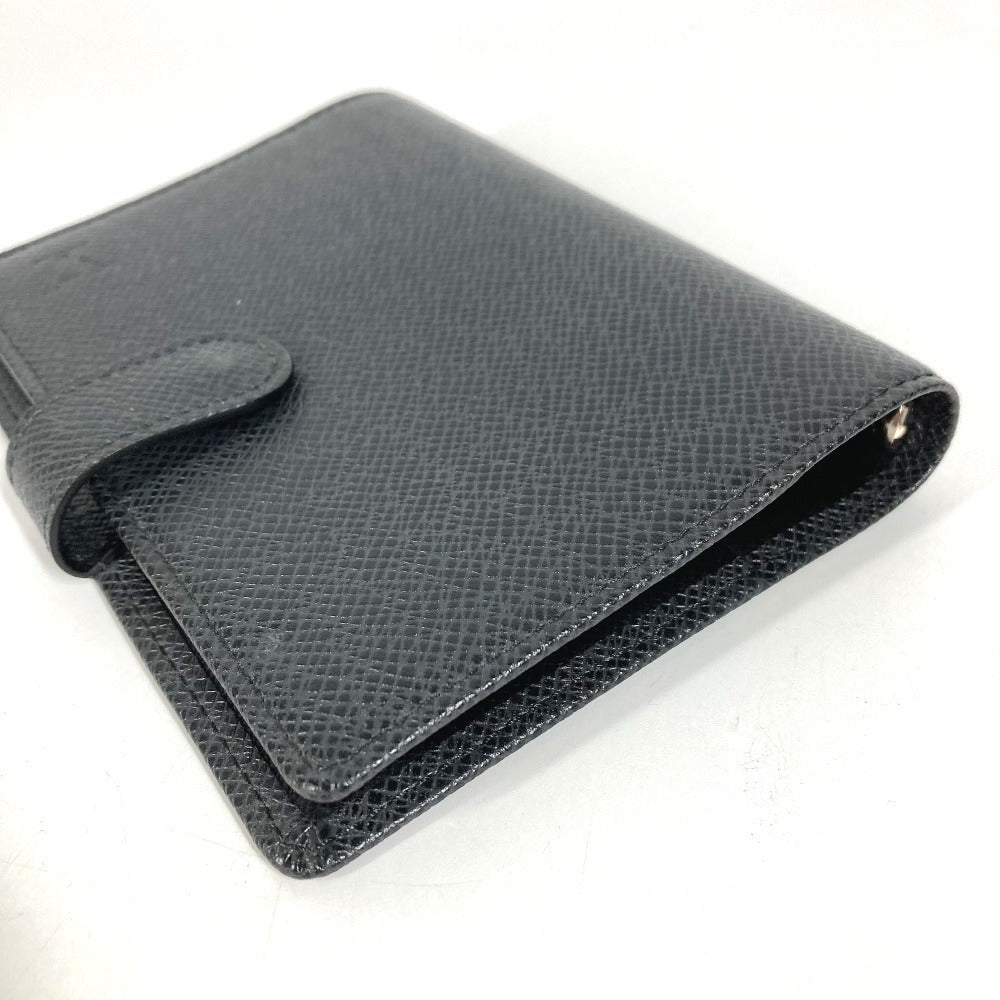 LOUIS VUITTON R20426 Taiga AgendaPM Agenda PM Stationery System Planner Diary Notebook cover Taiga Leather Ardoise Black Used