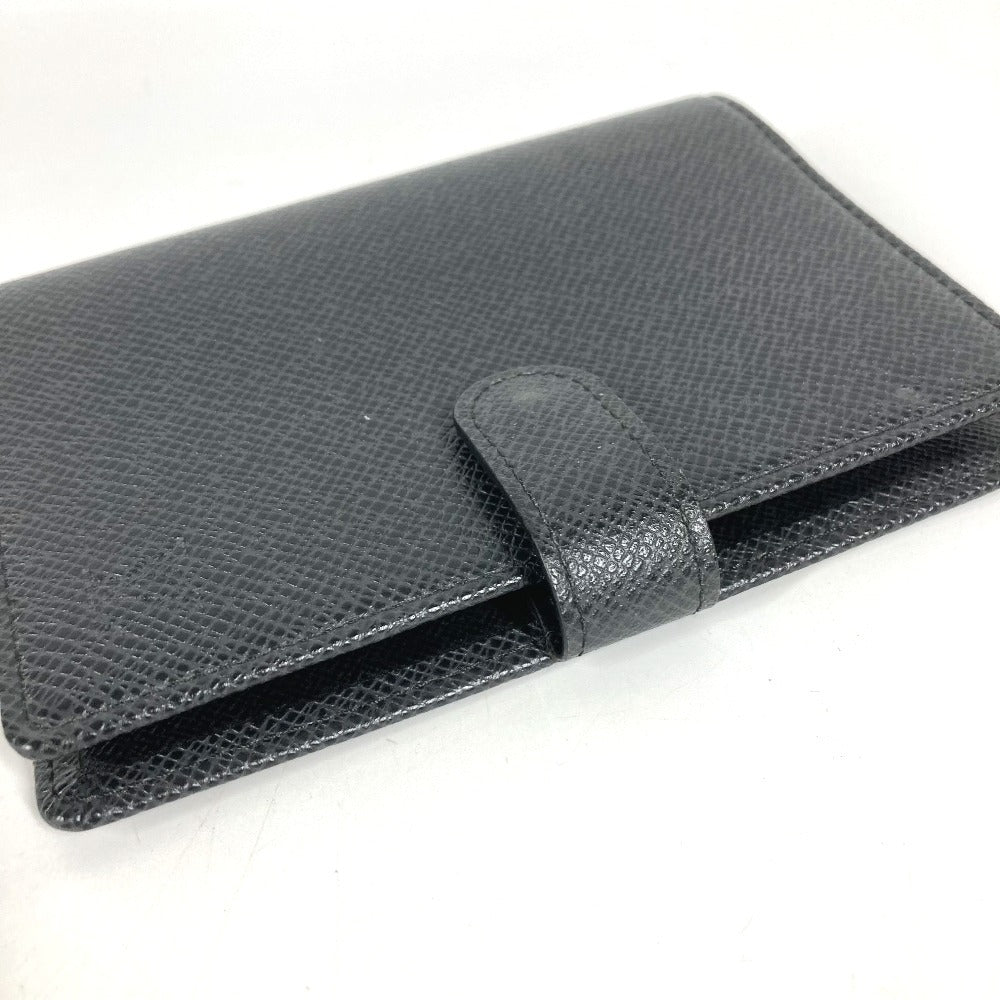 LOUIS VUITTON R20426 Taiga AgendaPM Agenda PM Stationery System Planner Diary Notebook cover Taiga Leather Ardoise Black Used