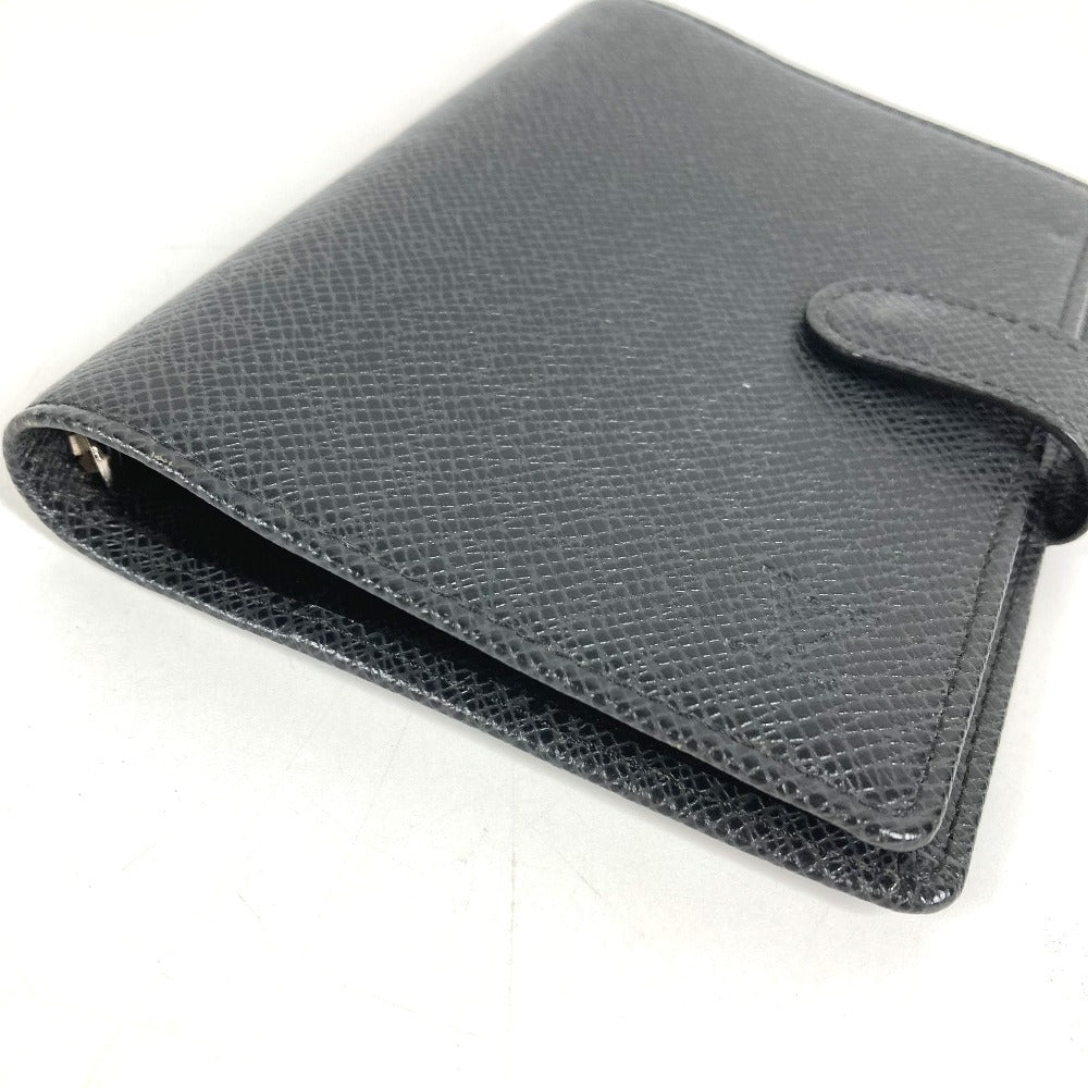 LOUIS VUITTON R20426 Taiga AgendaPM Agenda PM Stationery System Planner Diary Notebook cover Taiga Leather Ardoise Black Used