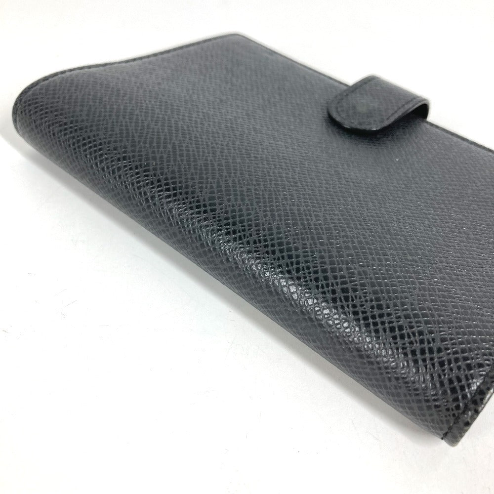 LOUIS VUITTON R20426 Taiga AgendaPM Agenda PM Stationery System Planner Diary Notebook cover Taiga Leather Ardoise Black Used