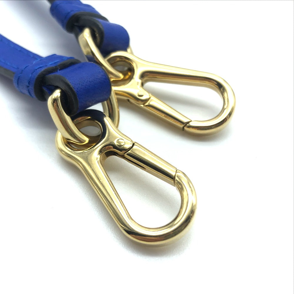 LOEWE Rabbit Motif Animal Macrame Charm Key Bag Leather Mini Shoulder Bag Coin Case Women's Blue Blue x White