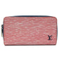 LOUIS VUITTON M64078 Epi Denim Zippy Wallet, Round Zipper Long Wallet, Epi Leather, Women's, Rouge Red